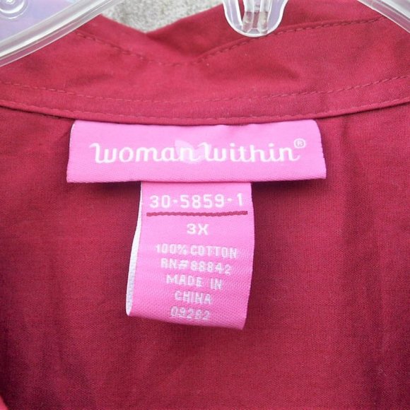 PLUS SIZE Woman Within Button Down Shirt. - Picture 5 of 9
